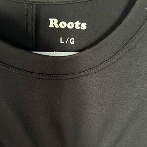 Roots Jet Black Crewneck Tee